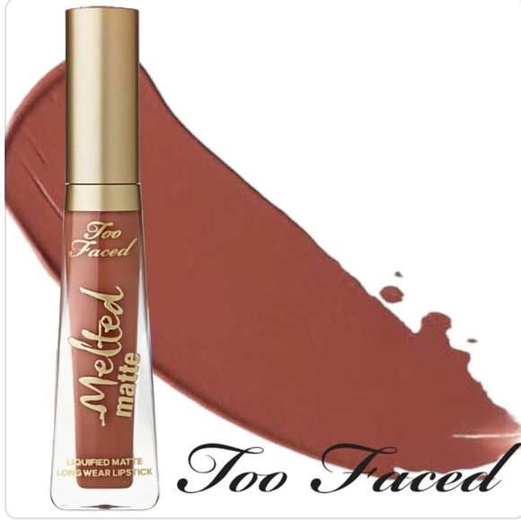 Too Faced Liquid Plumping Matte Lipstick Makin Moves (Deep Nude Rosey Brown) - Picture 3 of 17